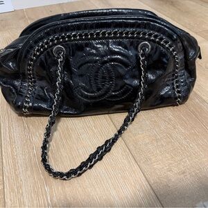 CHANEL leather bowling handbag